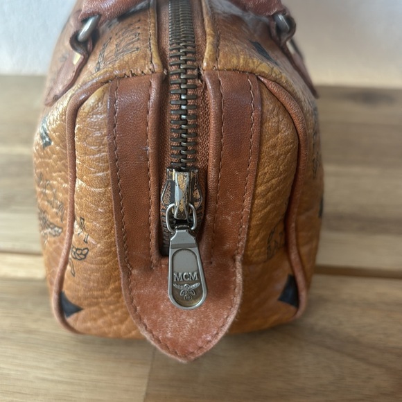 Authentic $580 Used MCM Logo Printed Mini Crossbody Bag - Picture 10 of 16